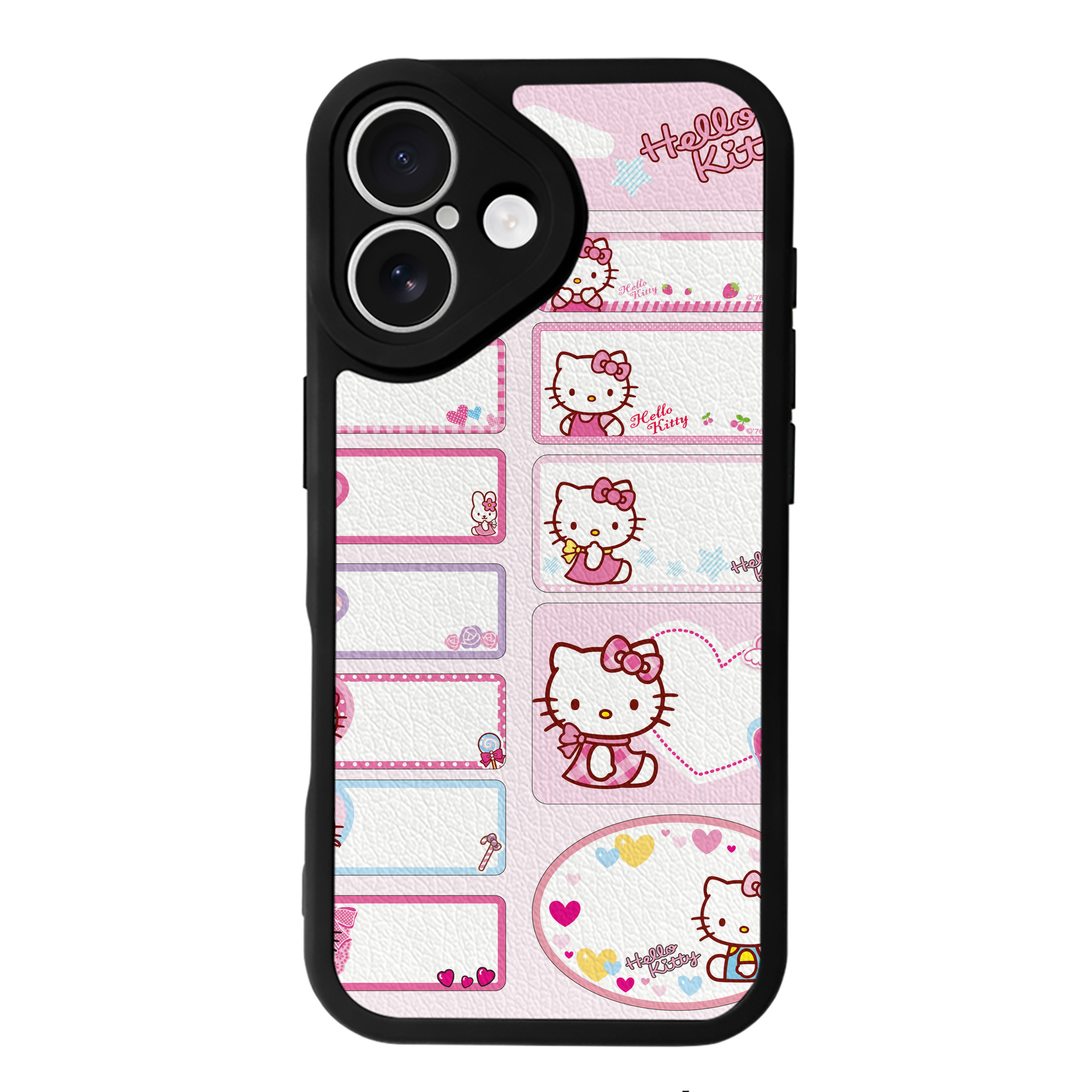 （画像用） Hello Kitty ハローキティ 【iPhone 16シリーズ対応】シリコンスマホケース（レザー調） 材質：シリコン